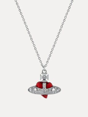 Vivienne Westwood New Diamante Heart Pendant Necklace